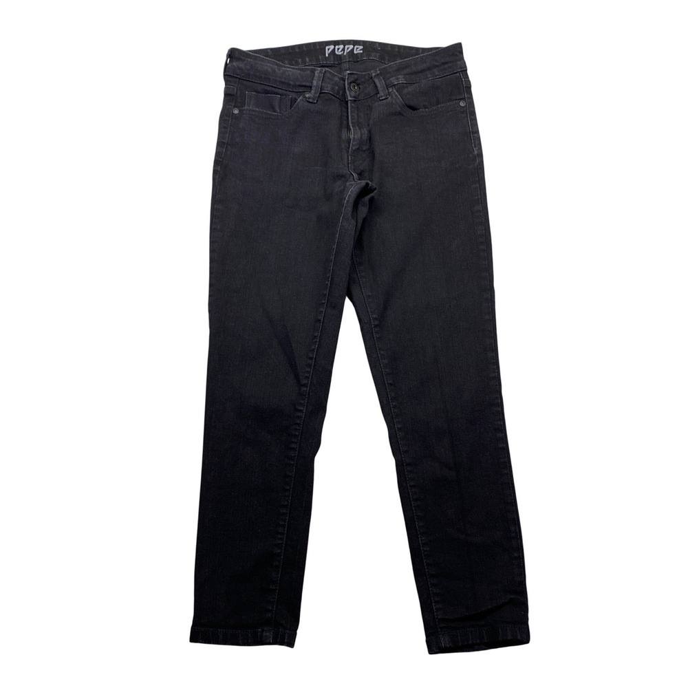 Pepe‎ Jeans London Lola Ankle Black Skinny Jeans ESER  Sz 30 Fits 29" Grunge